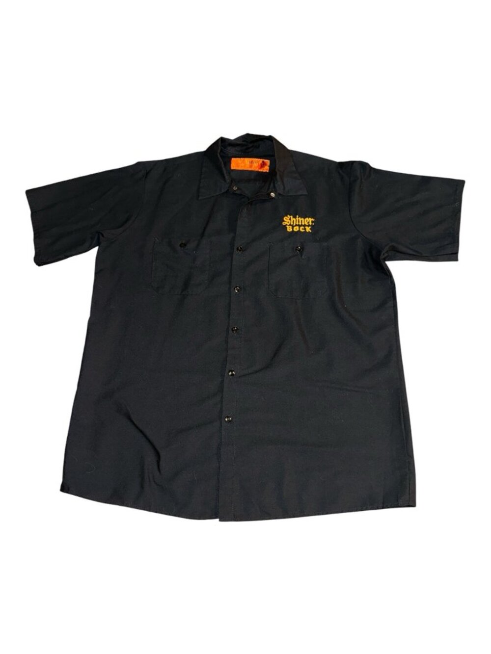 SHINER BEER RED KAP Mens XL Employee UNIFORM BLACK BUTTON FRONT SHIRT